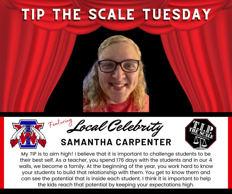 TIP Celebrity Feature Samantha Carpenter Graphic